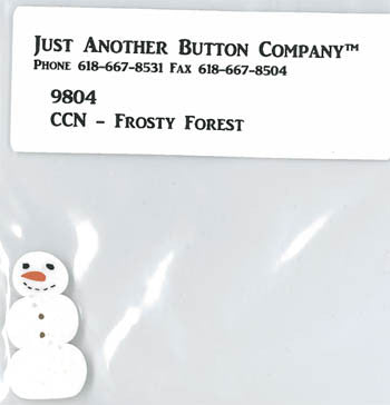 Country Cottage ~ Frosty Forest JABC Snowman Button