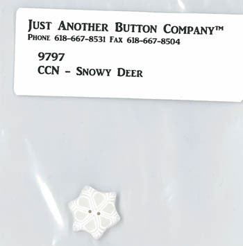 Country Cottage ~ Snowy Deer JABC Snowflake Button