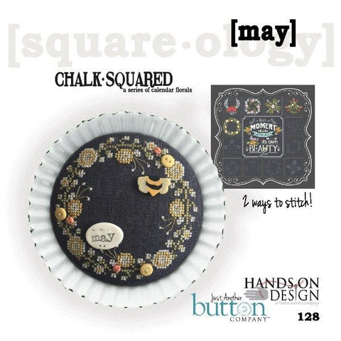Hands On/JABC ~ Chalk Squared May w/buttons