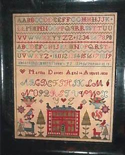 Chessie & Me ~ Martha Davies 1830 Sampler