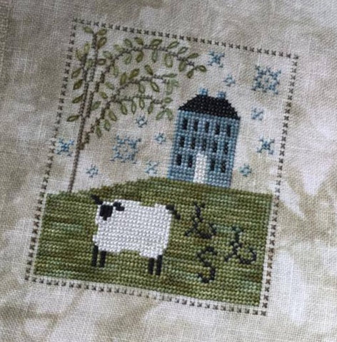 Chessie & Me ~ Sheepish Manor ~ Complete kit with linen and silk thread