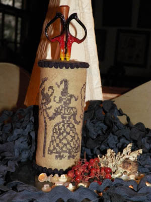 Dames Of The Needle ~ The Dye Is Cast w/pom pom trim
