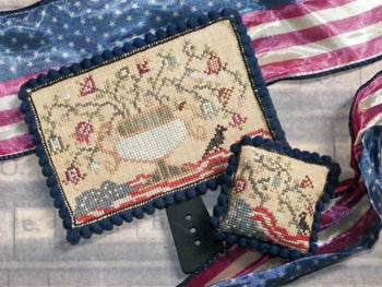 Dames Of The Needle ~ Flag & Flowers