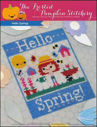 Frosted Pumpkin Stitchery ~ Hello Spring!