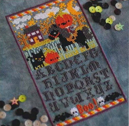 Frosted Pumpkin Stitchery ~ Sleepy Hollow