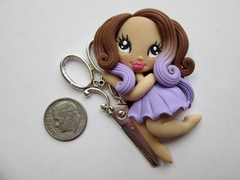 Needle Minder ~ Scissors Girl #8 (ONE OF A KIND!)