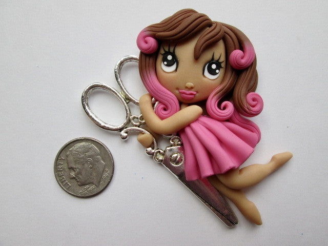 Needle Minder ~ Scissors Girl #6 (ONE OF A KIND!)