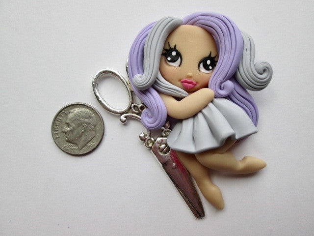 Needle Minder ~ Scissors Girl #1 (ONE OF A KIND!)