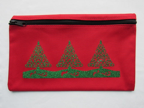 Christmas ~ Red/Green Glitter Gadget Bags (2 designs)