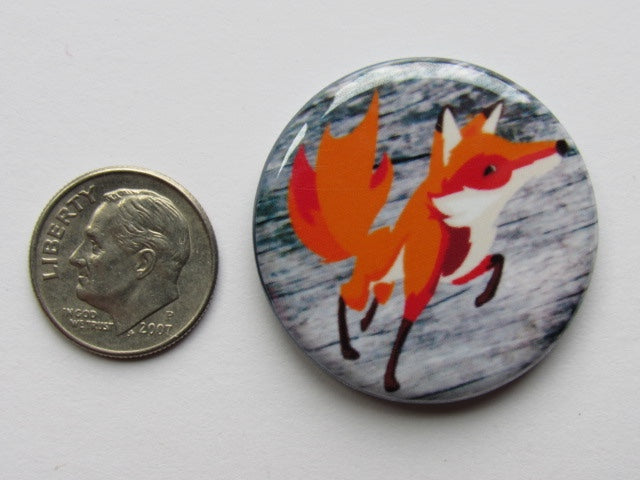 1.25" Button Magnet ~ Red Fox