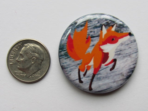 1.25" Button Magnet ~ Red Fox