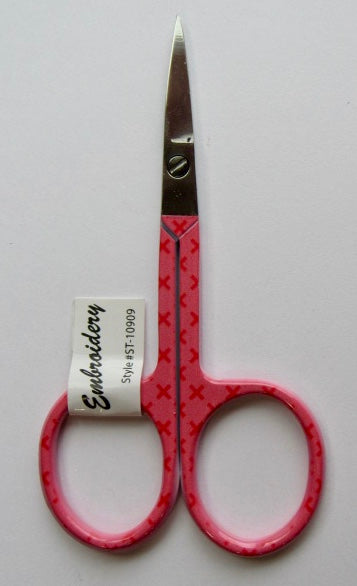 Riley Blake Embroidery Scissors X (Stitches) - Coral