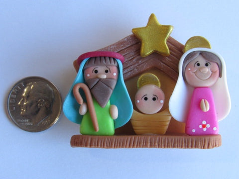 Needle Minder ~ The Nativity (CLAY)  AMAZING!