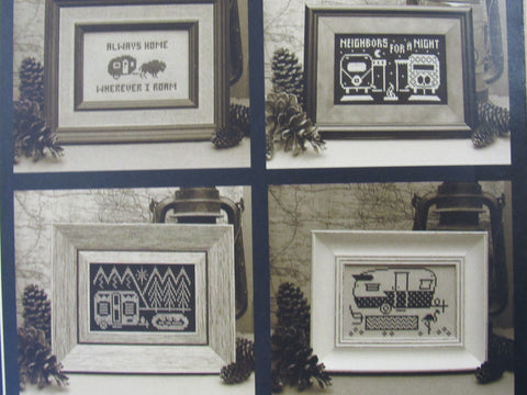 Open Road Abode Needleworks ~ Camp & Craft Post Card Patterns #1802