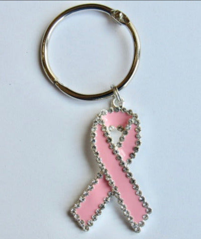 BLING! Floss Ring ~ Pink Ribbon with rhinestones