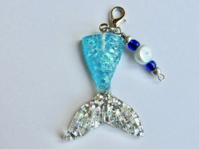 Zipper Pull w/Baroque Pearls ~ Mermaid Tail #3 - SO CUTE!