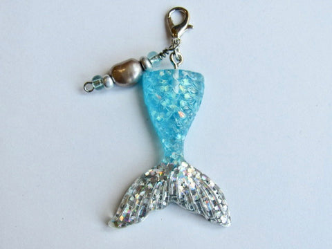 Zipper Pull w/Baroque Pearls ~ Mermaid Tail #4 - SO CUTE!