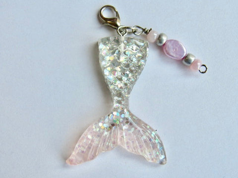 Zipper Pull w/Baroque Pearls ~ Mermaid Tail #5 - SO CUTE!