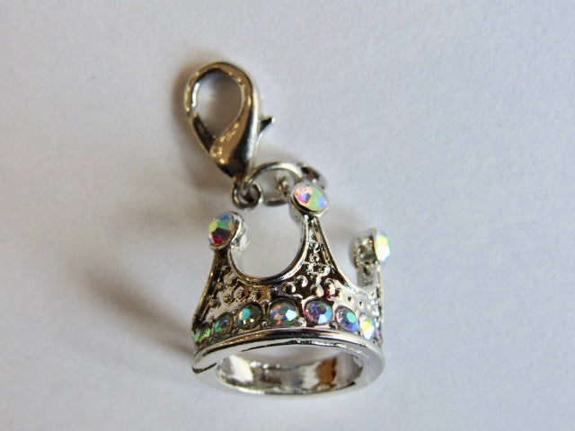 One of a Kind - Zipper Pull w/Baroque Pearls ~ Crown - SO CUTE!