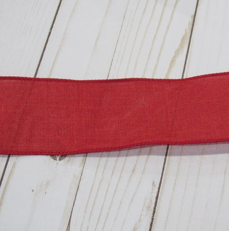 36ct Linen Banding ~ Red ~ 2 1/2" Wide X 36"