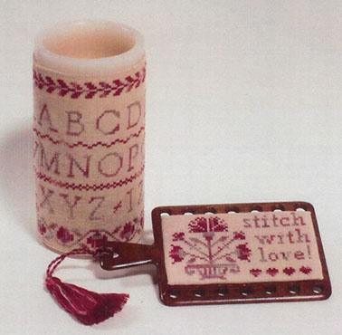 GPA - Giula Punti Antichi ~ Rose Carnation Candle & Hornbook Threadkeeper