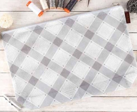 Plaid Mesh Bag - Charcoal/Gray ~ Limited # in-stock!