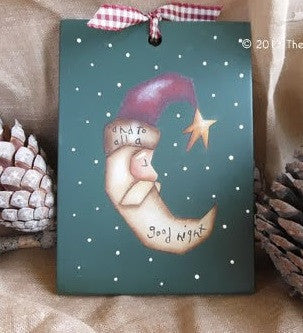 The Primitive Hare ~ Santa Moon, Hand Painted