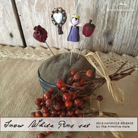 The Primitive Hare ~ Snow White Pin Set