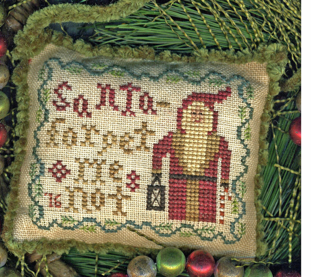 Homespun Elegance ~ Forget Me Not - 2016 Santa Ornament