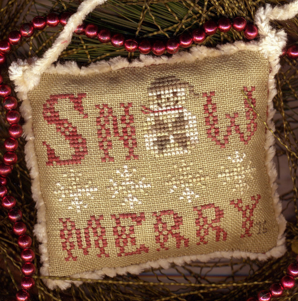 Homespun Elegance ~ Snow Merry II ~ 2016 Snowman Ornament