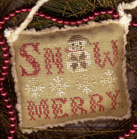 Homespun Elegance ~ Snow Merry II ~ 2016 Snowman Ornament