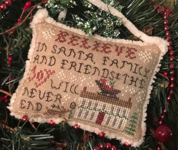 Homespun Elegance ~ Believe In Santa - 2021 Sampler Ornament