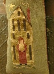 Homespun Elegance ~ Christmas House Hanging Pouch