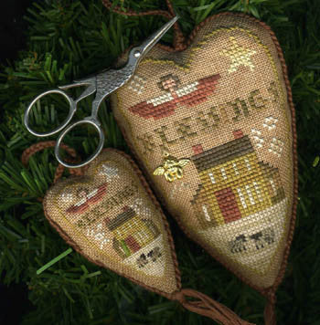 Homespun Elegance ~ Blessings Heart w/charm
