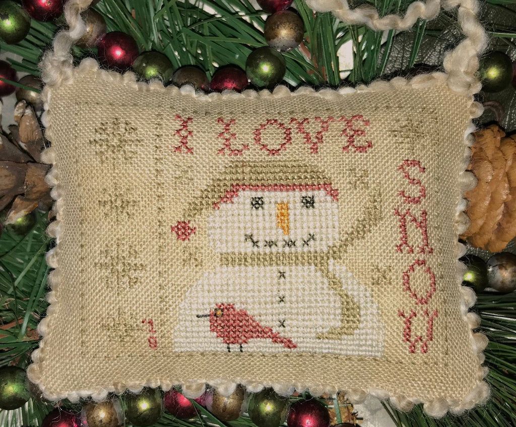 Homespun Elegance ~ I Love Snow ~ 2018 Annual Snowman Ornament