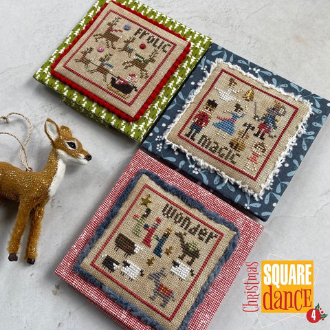Heart In Hand ~ Christmas Square Dance #4 w/embellishments