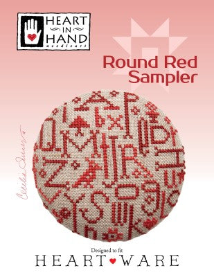 Heart In Hand ~ Round Red Sampler