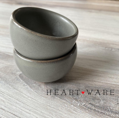 Heart In Hand ~ Heartware Gray Bowl