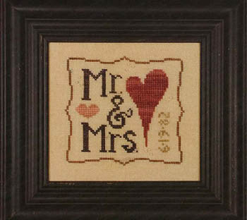 Heart In Hand ~ Mr. & Mrs. w/emb.