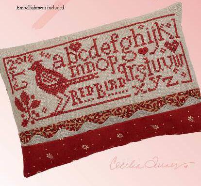 Heart In Hand ~ Redbird Sampler (w/embellishments)