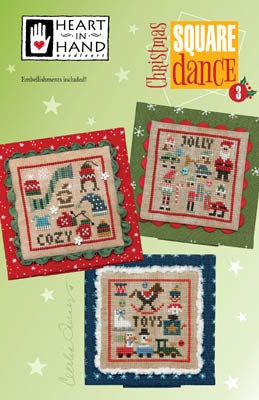Heart In Hand ~ Christmas Square Dance #3 w/embellishments