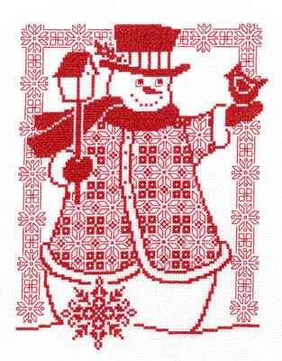 Imaginating ~ Redwork Snowman