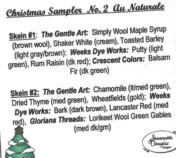 Jeanette Douglas Designs ~ Christmas Sampler Embellishment Pack No. 2 Au Naturale