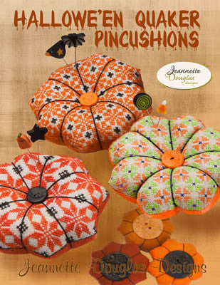 Jeanette Douglas Designs ~ Halloween Quaker Pincushions