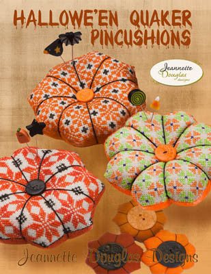 Jeanette Douglas Designs ~ Halloween Quaker Pincushions