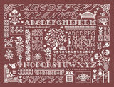 Jardin Prive' ~ Sampler aux Fleurs ~ One-color Version