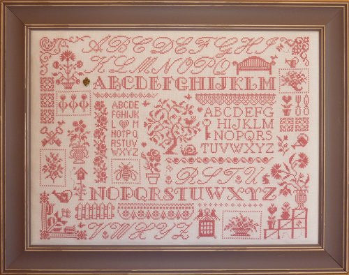 Jardin Prive' ~ Sampler aux Fleurs ~ One-color Version