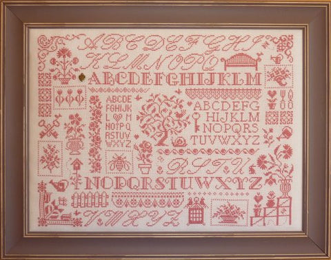 Jardin Prive' ~ Sampler aux Fleurs ~ One-color Version