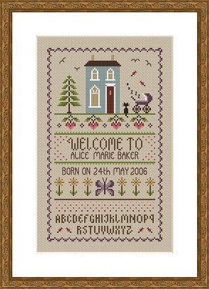 Little Dove Designs ~ New Baby Sampler