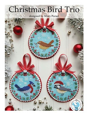 Luminous Fiber Arts ~ Christmas Bird Trio